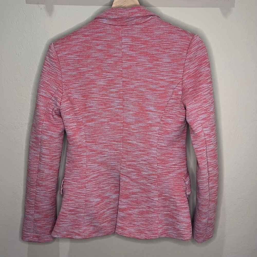 Anthropologie Blazer Jacket Cartonnier Pink Tonal Floral Inside Coat Cottagecore - Picture 3 of 11